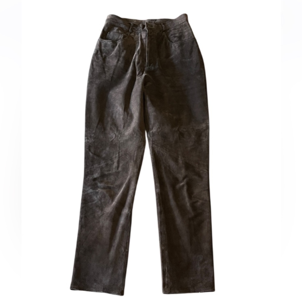 Vakko Sport Suede Leather Pants Brown- Vintage size 6 (small 4)